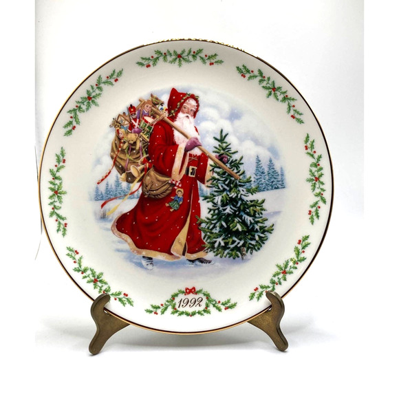 Lenox International Santa Claus Plate Collection 1992 Kris Kringle - Picture 1 of 2